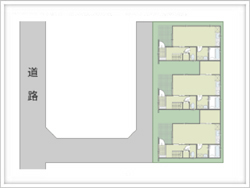 ちょっと工夫した連棟のさせ方